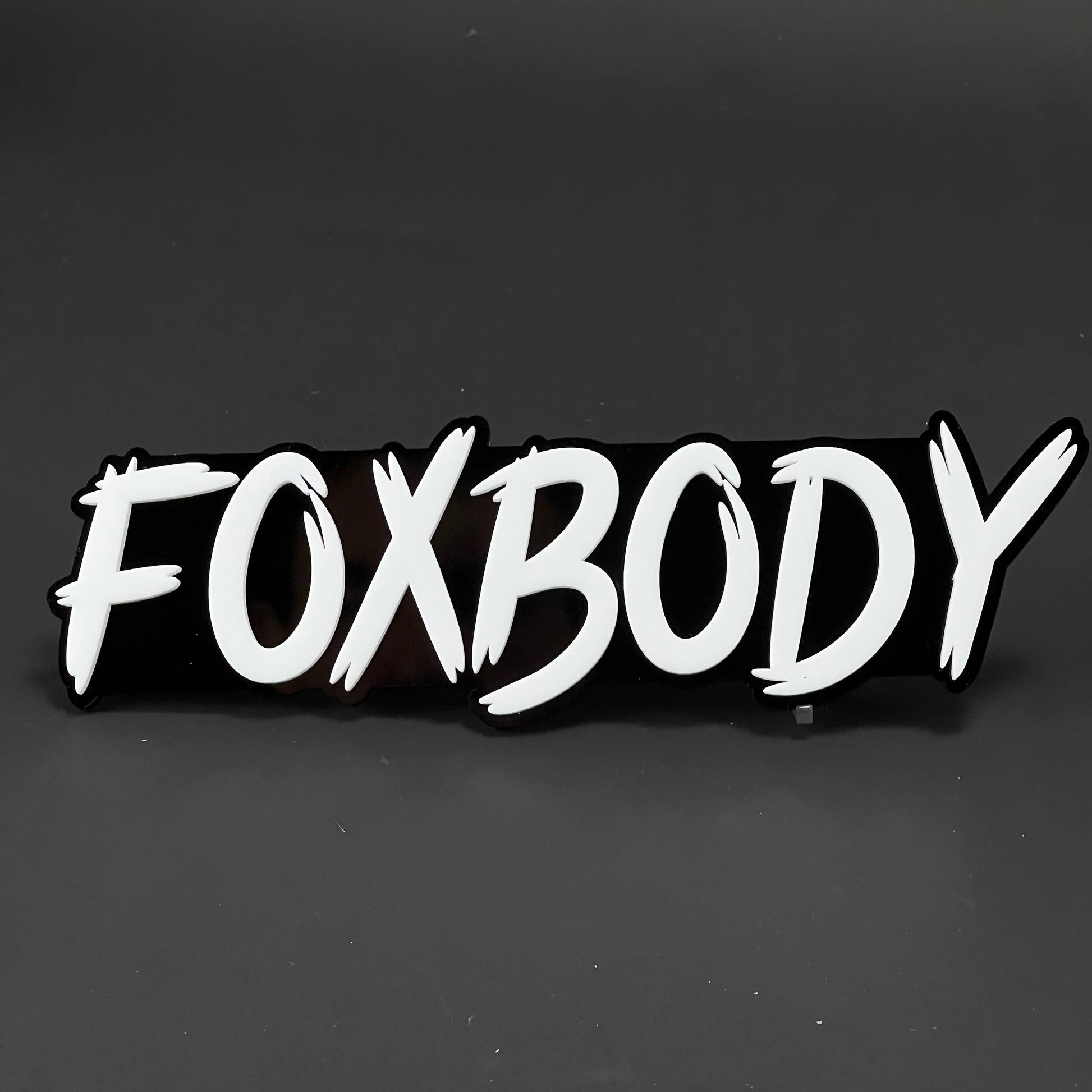 1PC FOXBODY 3D Acrylic Badge - Car Truck Emblem Fender Tailgate Trunk Sticker