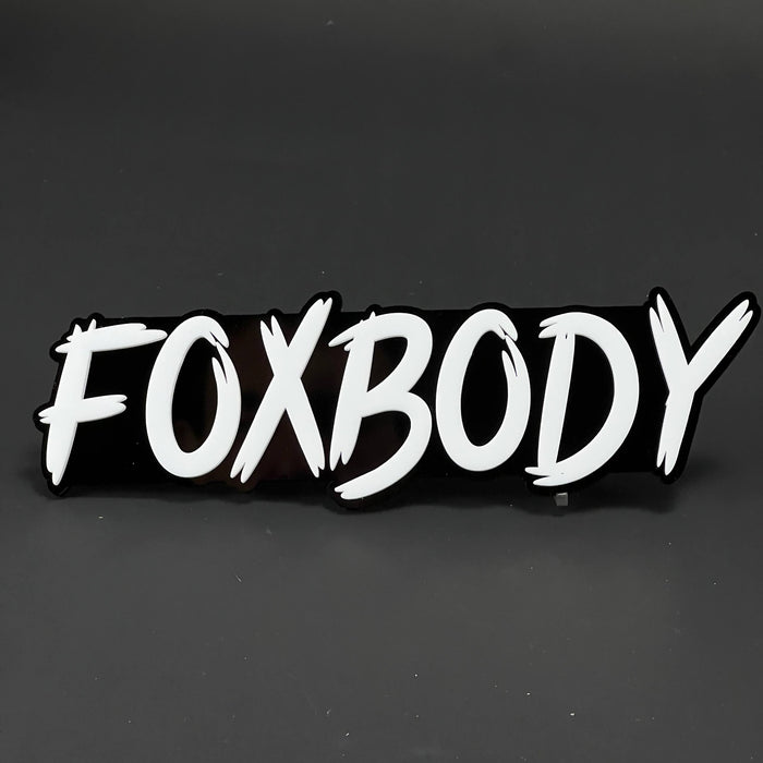 1PC FOXBODY 3D Acrylic Badge - Car Truck Emblem Fender Tailgate Trunk Sticker