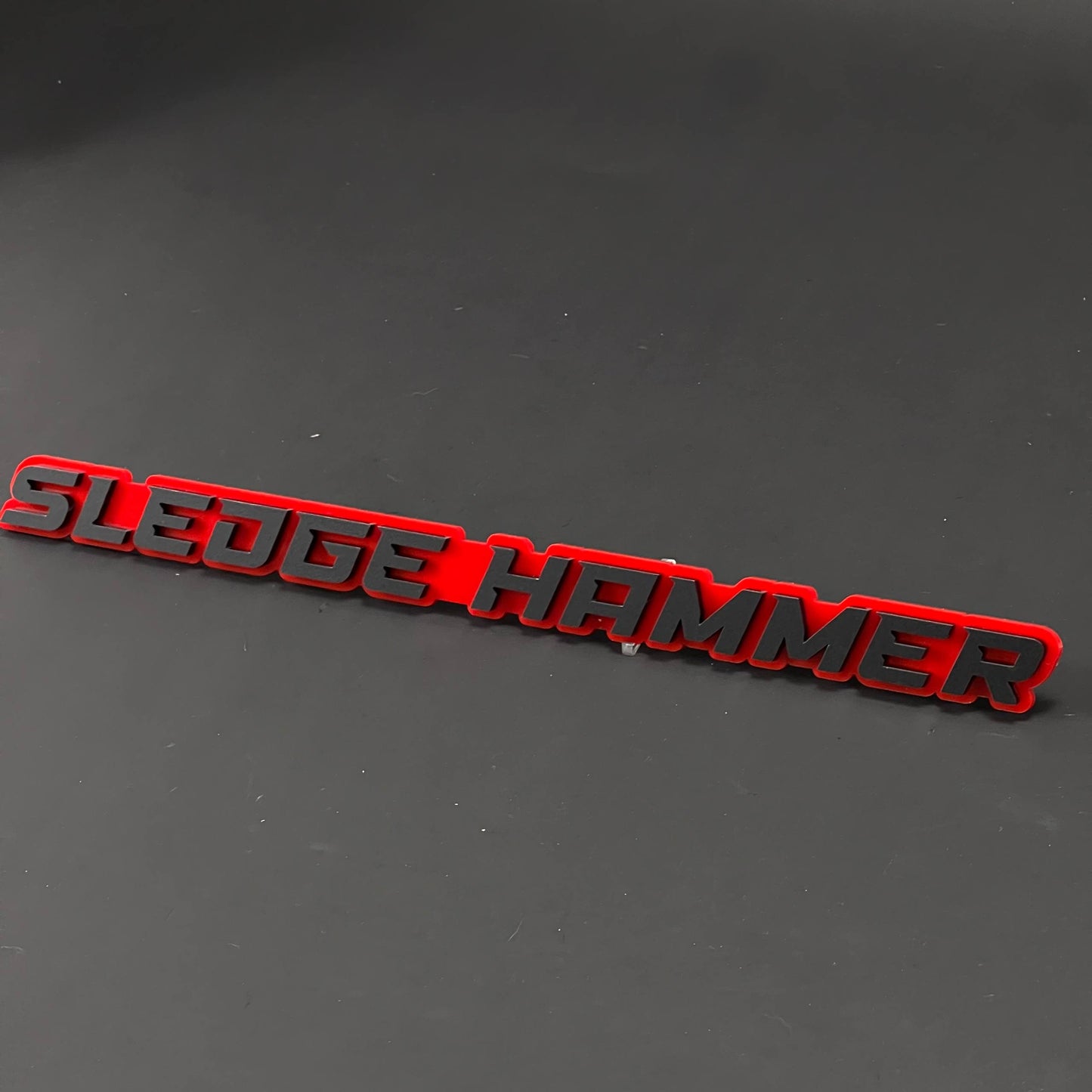 1PC SLEDGE HAMMER 3D Acrylic Badge - Car Truck Emblem Fender Sticker