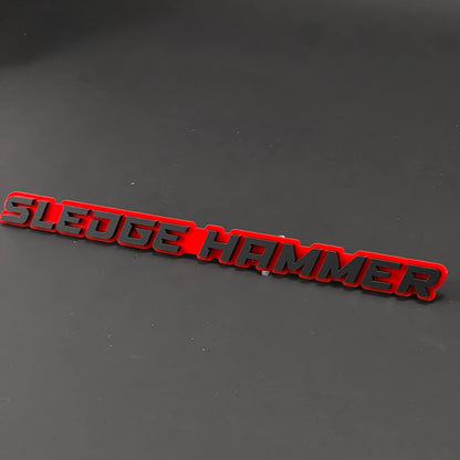 1PC SLEDGE HAMMER 3D Acrylic Badge - Car Truck Emblem Fender Sticker