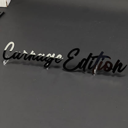 1PC Carnage Edition 3D Acrylic Badge - Car Truck Emblem Fender Sticker