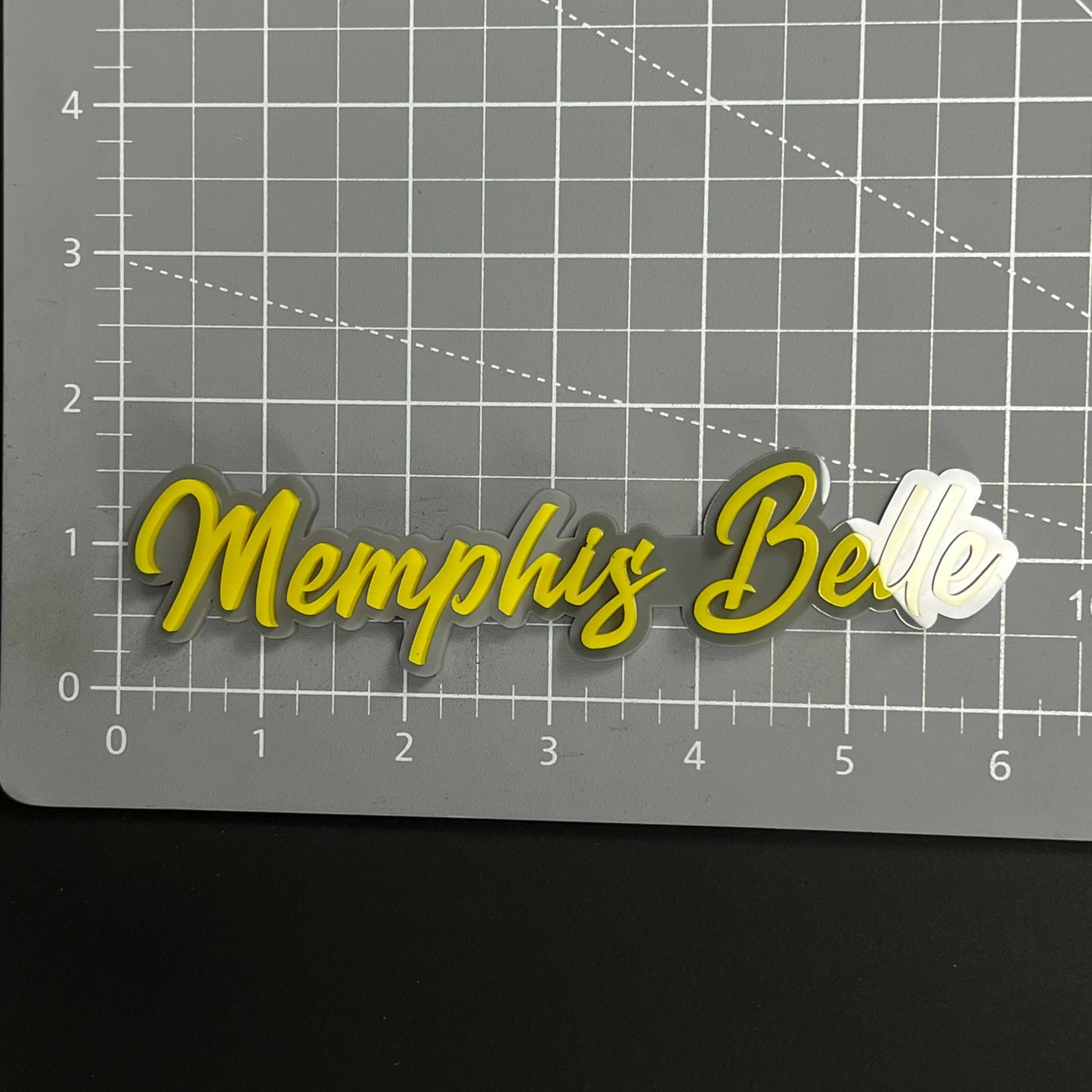 1PC Memphis Belle 3D Acrylic Badge - Car Truck Emblem Fender Sticker