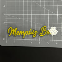 1PC Memphis Belle 3D Acrylic Badge - Car Truck Emblem Fender Sticker