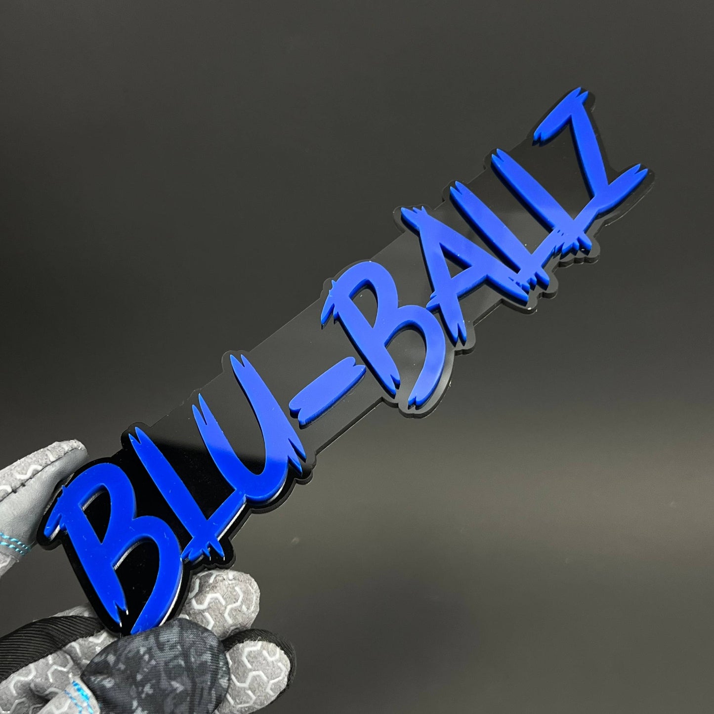 1PC BLU-BALLZ 3D Acrylic Badge - Car Truck Emblem Fender Tailgate Trunk Sticker