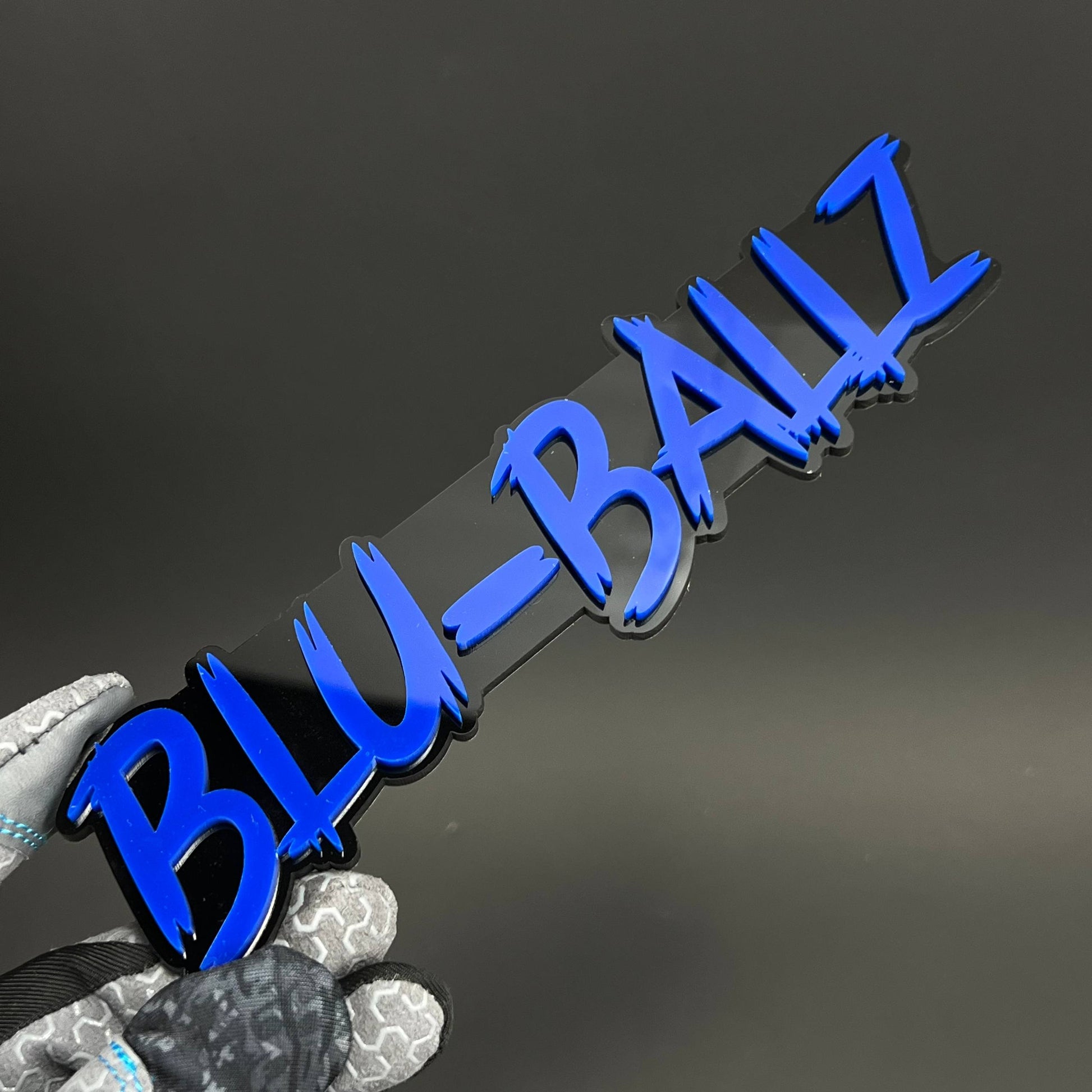 1PC BLU-BALLZ 3D Acrylic Badge - Car Truck Emblem Fender Tailgate Trunk Sticker