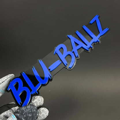 1PC BLU-BALLZ 3D Acrylic Badge - Car Truck Emblem Fender Tailgate Trunk Sticker