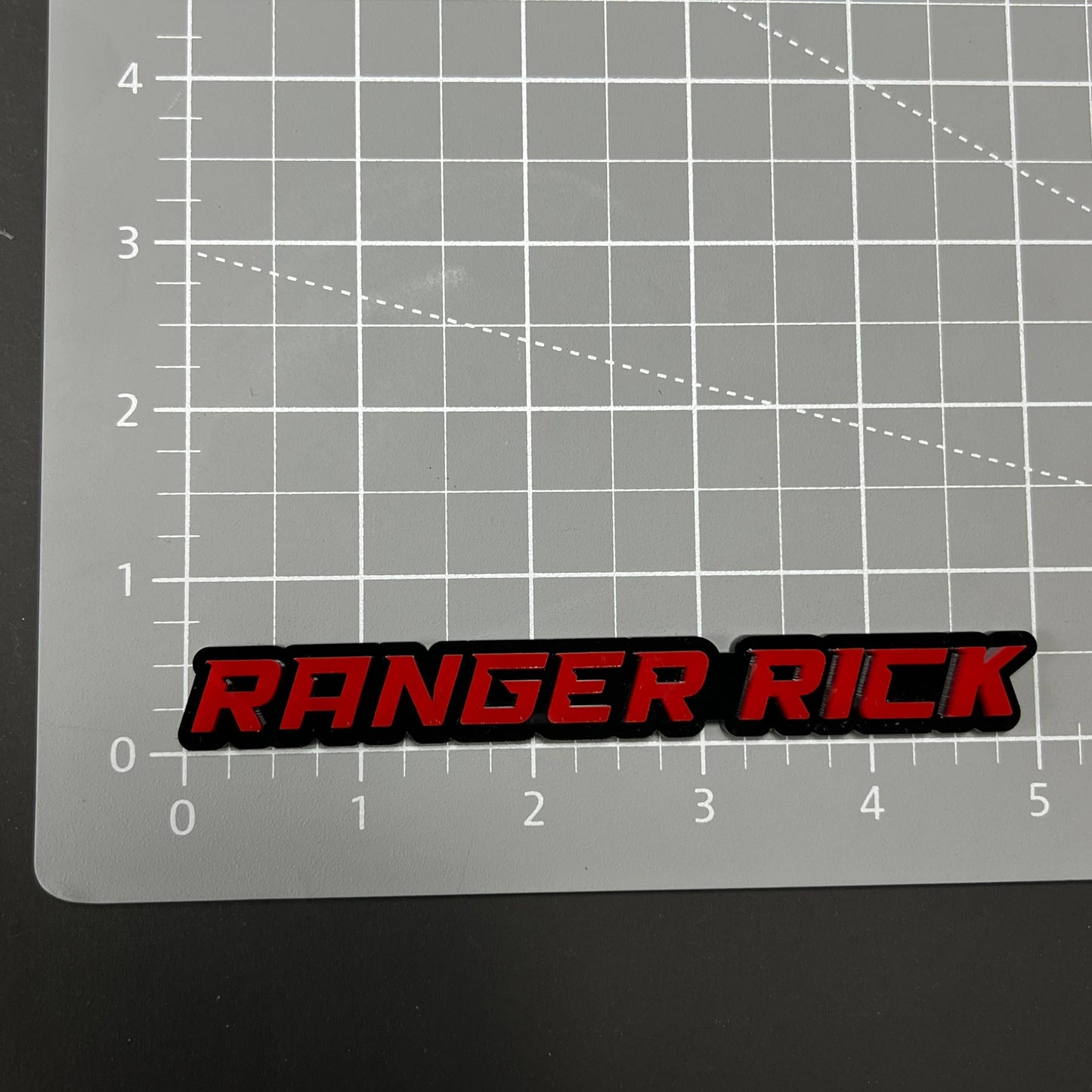 1PC RANGER RICK 3D Acrylic Badge - Car Truck Emblem Fender Sticker