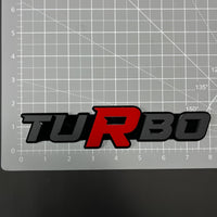 1PC TURBO 3D Acrylic Badge - Car Truck Emblem Fender Tailgate Trunk Sticker