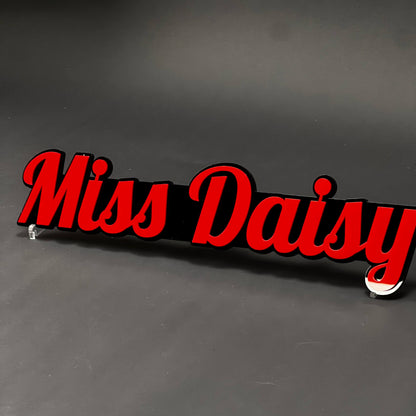 1PC Miss Daisy 3D Acrylic Badge - Car Truck Emblem Fender Tailgate Trunk Sticker