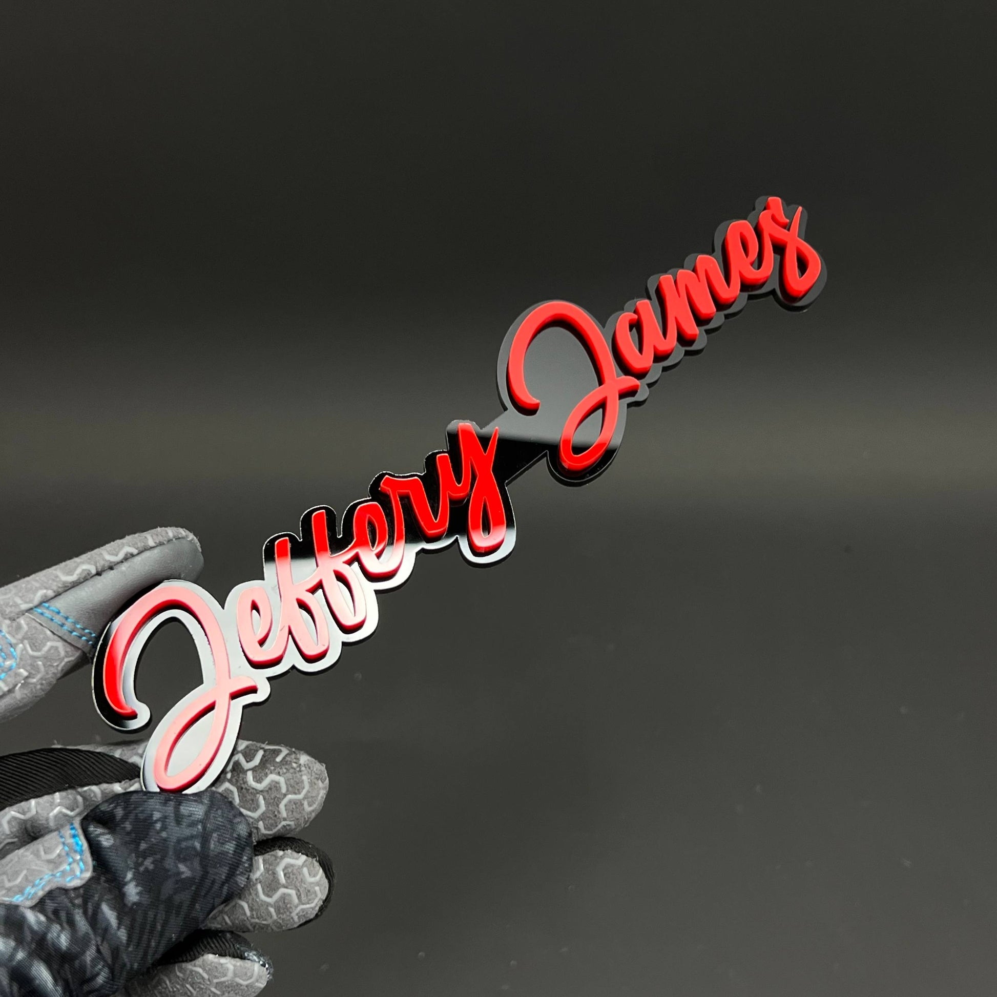 1PC Jeffery James 3D Acrylic Badge - Car Truck Emblem Fender Sticker