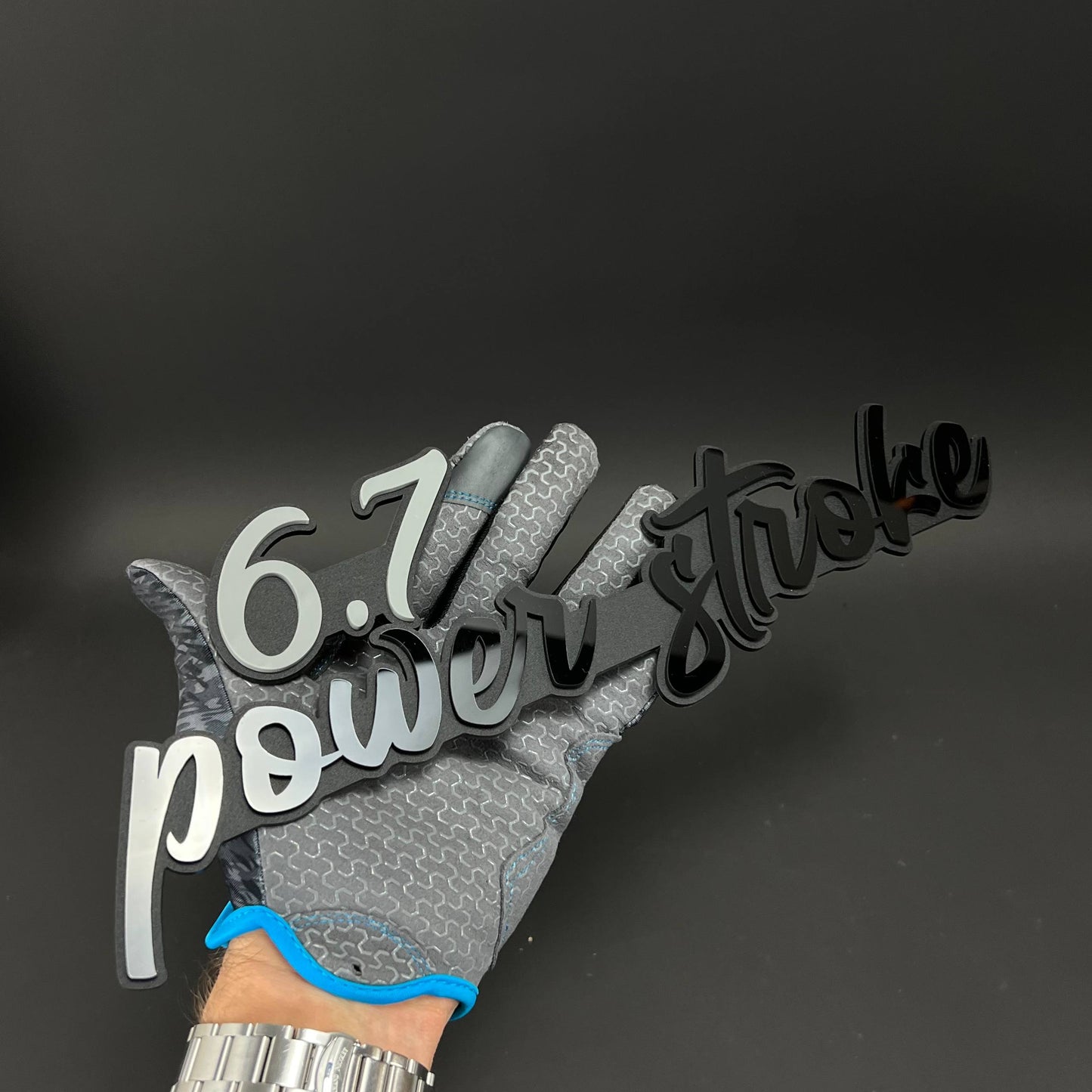 1PC 6.7 power stroke 3D Acrylic Badge - Car Truck Emblem Fender Sticker
