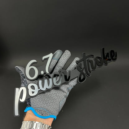 1PC 6.7 power stroke 3D Acrylic Badge - Car Truck Emblem Fender Sticker