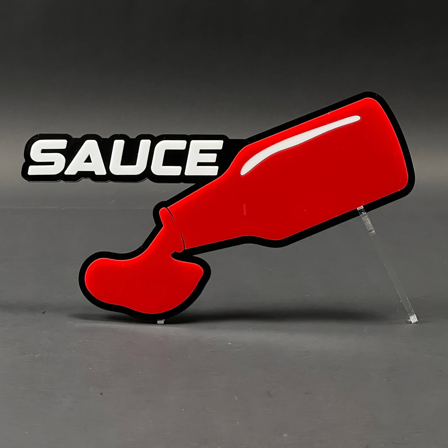 1PC SAUCE 3D Acrylic Badge - Car Truck Emblem Fender Tailgate Trunk Sticker