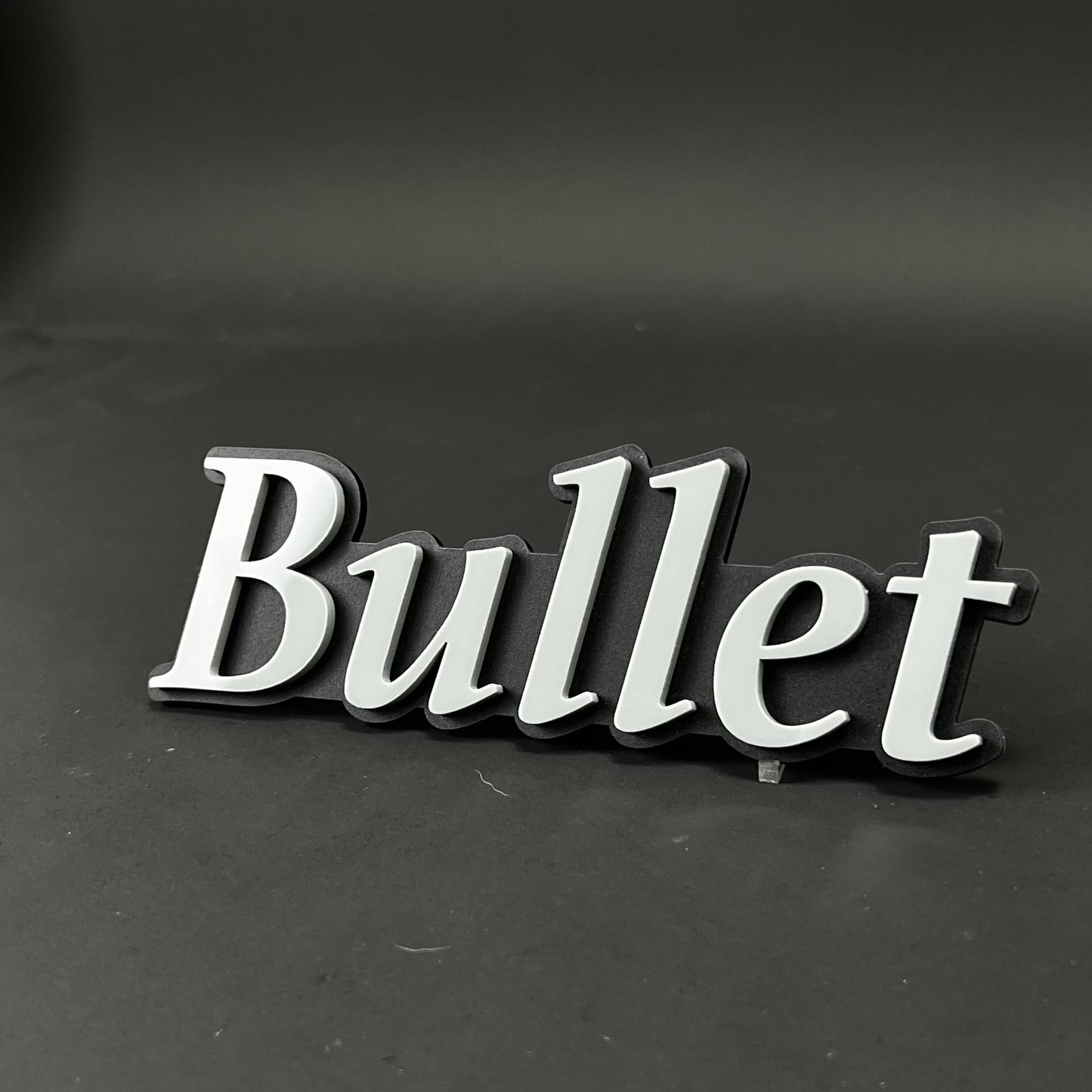 1PC Bullet 3D Acrylic Badge - Car Truck Emblem Fender Tailgate Trunk Sticker