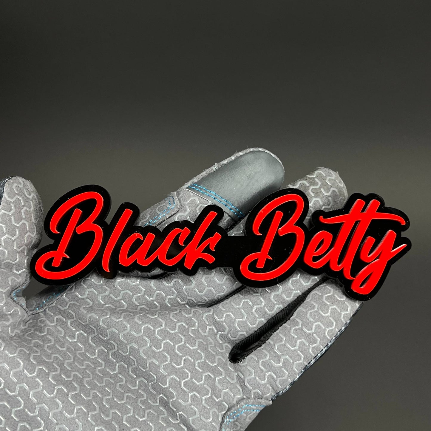 1PC Black Betty 3D Acrylic Badge - Car Truck Emblem Fender Sticker