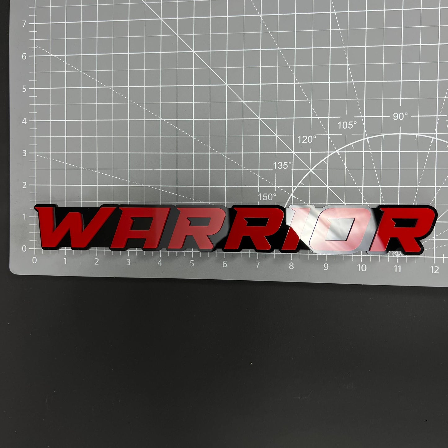 1PC WARRIOR 3D Acrylic Badge - Car Truck Emblem Fender Tailgate Trunk Sticker