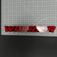 1PC WARRIOR 3D Acrylic Badge - Car Truck Emblem Fender Tailgate Trunk Sticker