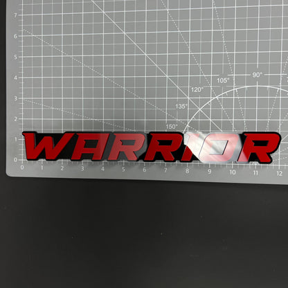 1PC WARRIOR 3D Acrylic Badge - Car Truck Emblem Fender Tailgate Trunk Sticker