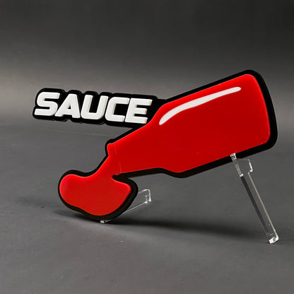 1PC SAUCE 3D Acrylic Badge - Car Truck Emblem Fender Tailgate Trunk Sticker
