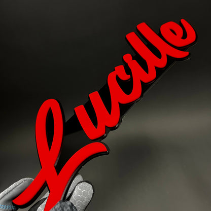 1PC Lucille 3D Acrylic Badge - Car Truck Emblem Fender Tailgate Trunk Sticker
