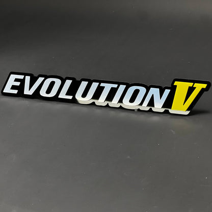 1PC EVOLUTION V 3D Acrylic Badge - Car Truck Emblem Fender Sticker