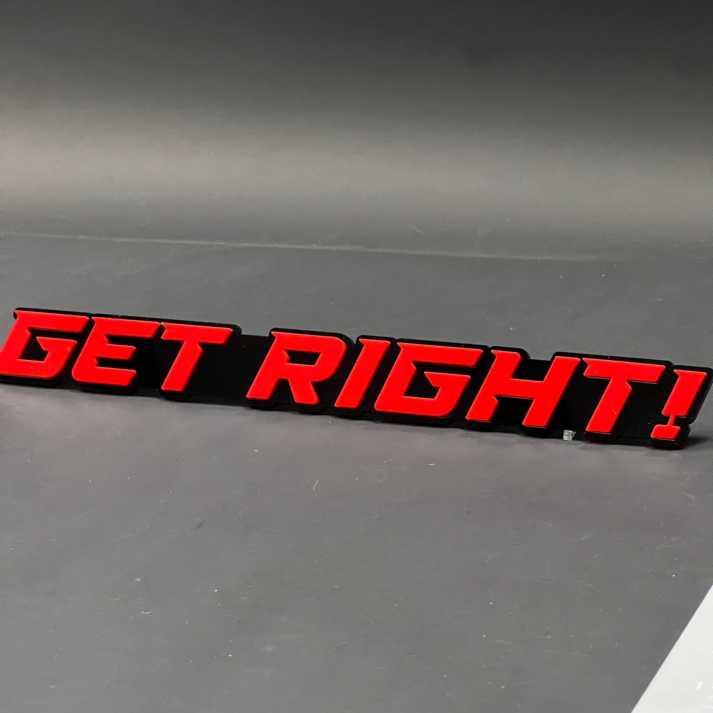 1PC GET RIGHT! 3D Acrylic Badge - Car Truck Emblem Fender Tailgate Trunk Sticker