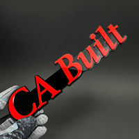 1PC CA Built 3D Acrylic Badge - Car Truck Emblem Fender Tailgate Trunk Sticker
