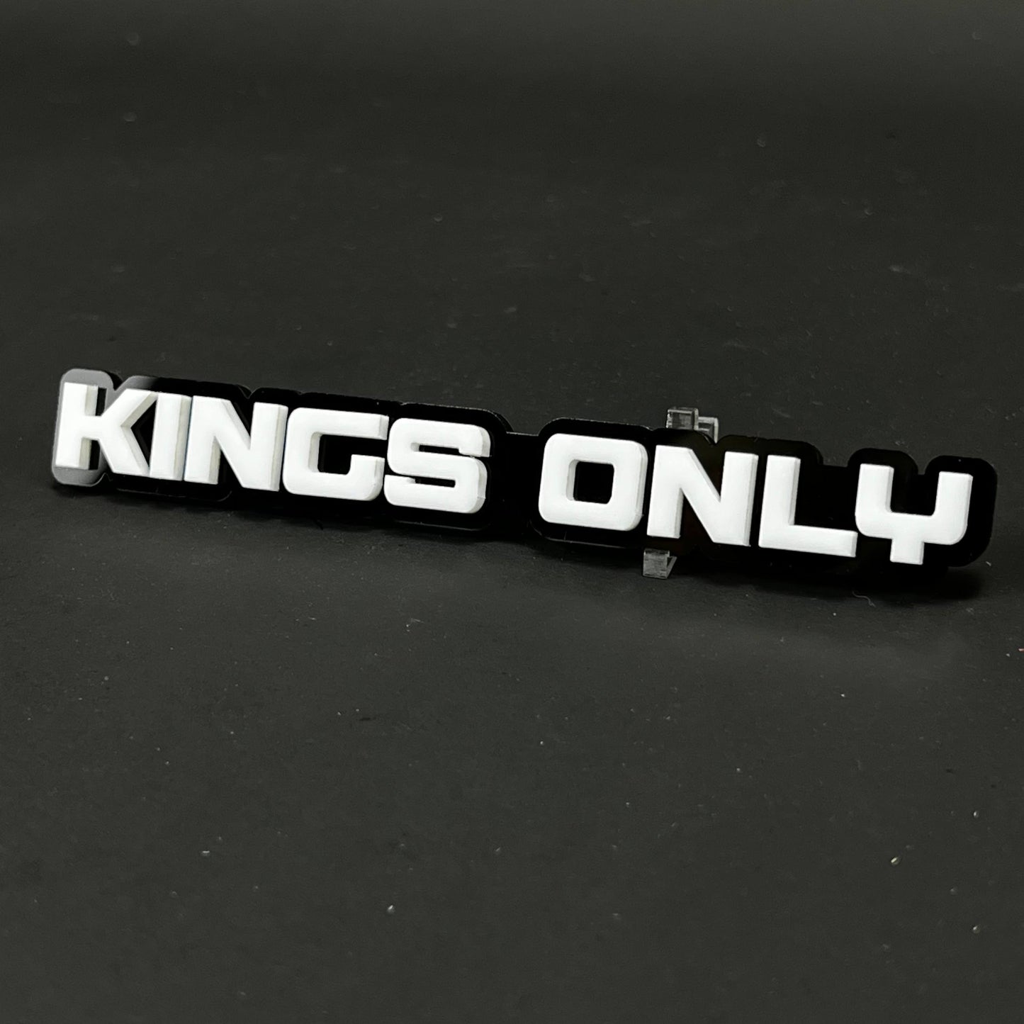 1PC KINGS ONLY 3D Acrylic Badge - Car Truck Emblem Fender Tailgate Trunk Sticker