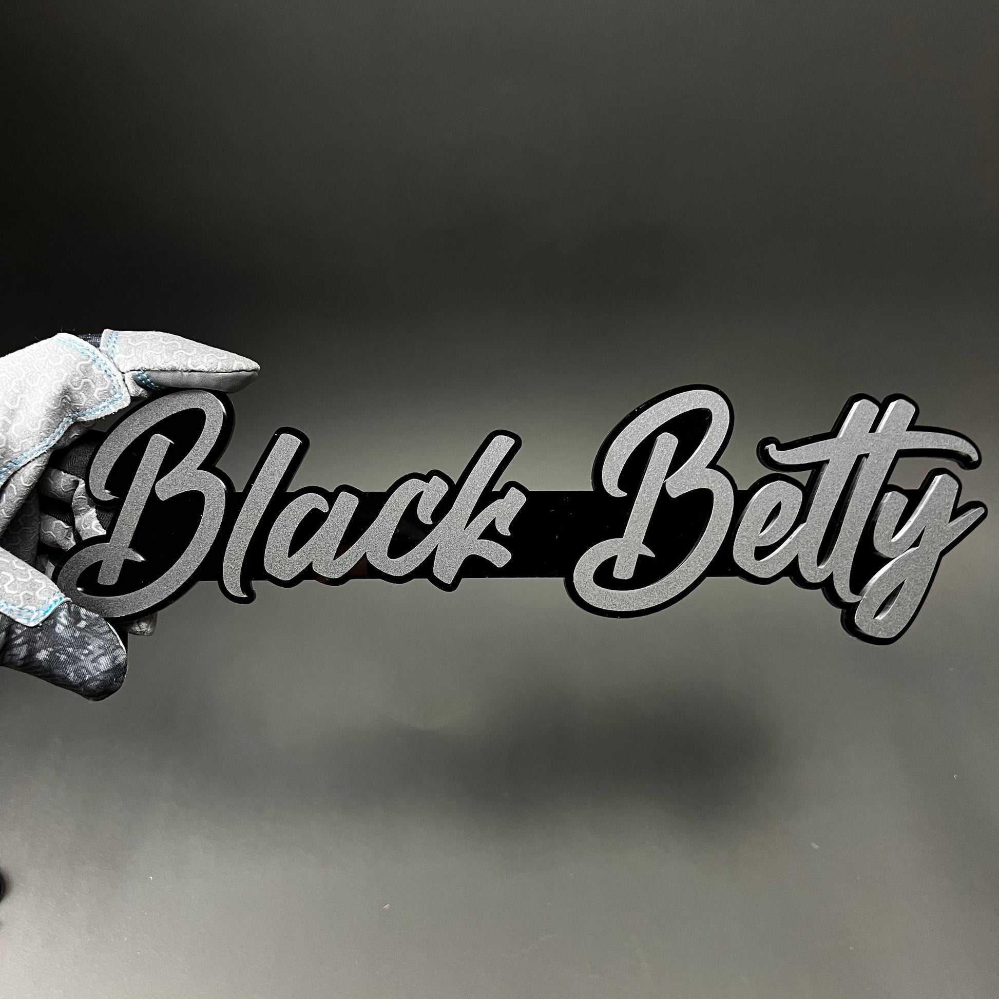 1PC Black Betty 3D Acrylic Badge - Car Truck Emblem Fender Sticker