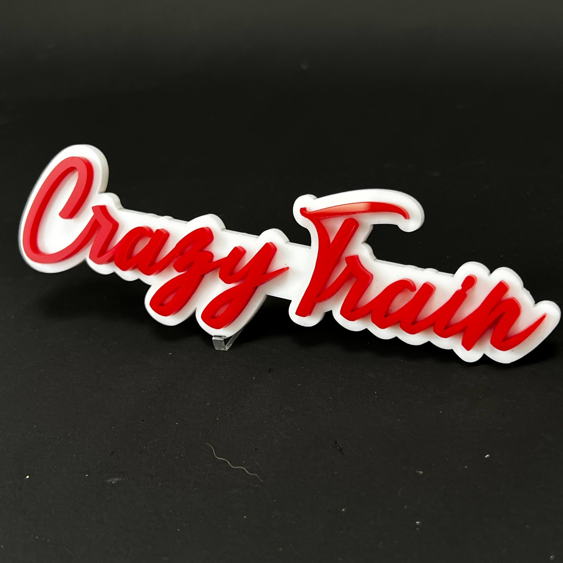 1PC Crazy Train 3D Acrylic Badge - Car Truck Emblem Fender Sticker