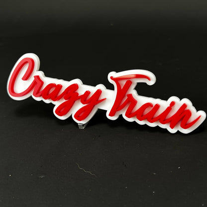 1PC Crazy Train 3D Acrylic Badge - Car Truck Emblem Fender Sticker