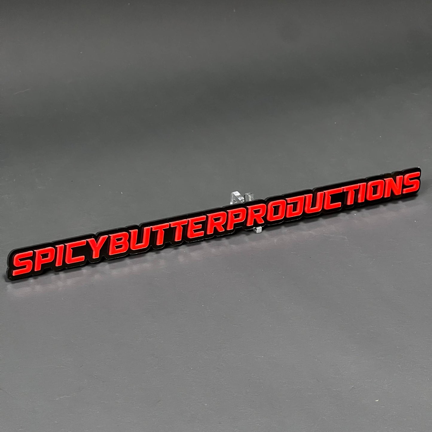 1PC SPICYBUTTERPRODUCTIONS 3D Acrylic Badge - Car Truck Emblem Fender Sticker