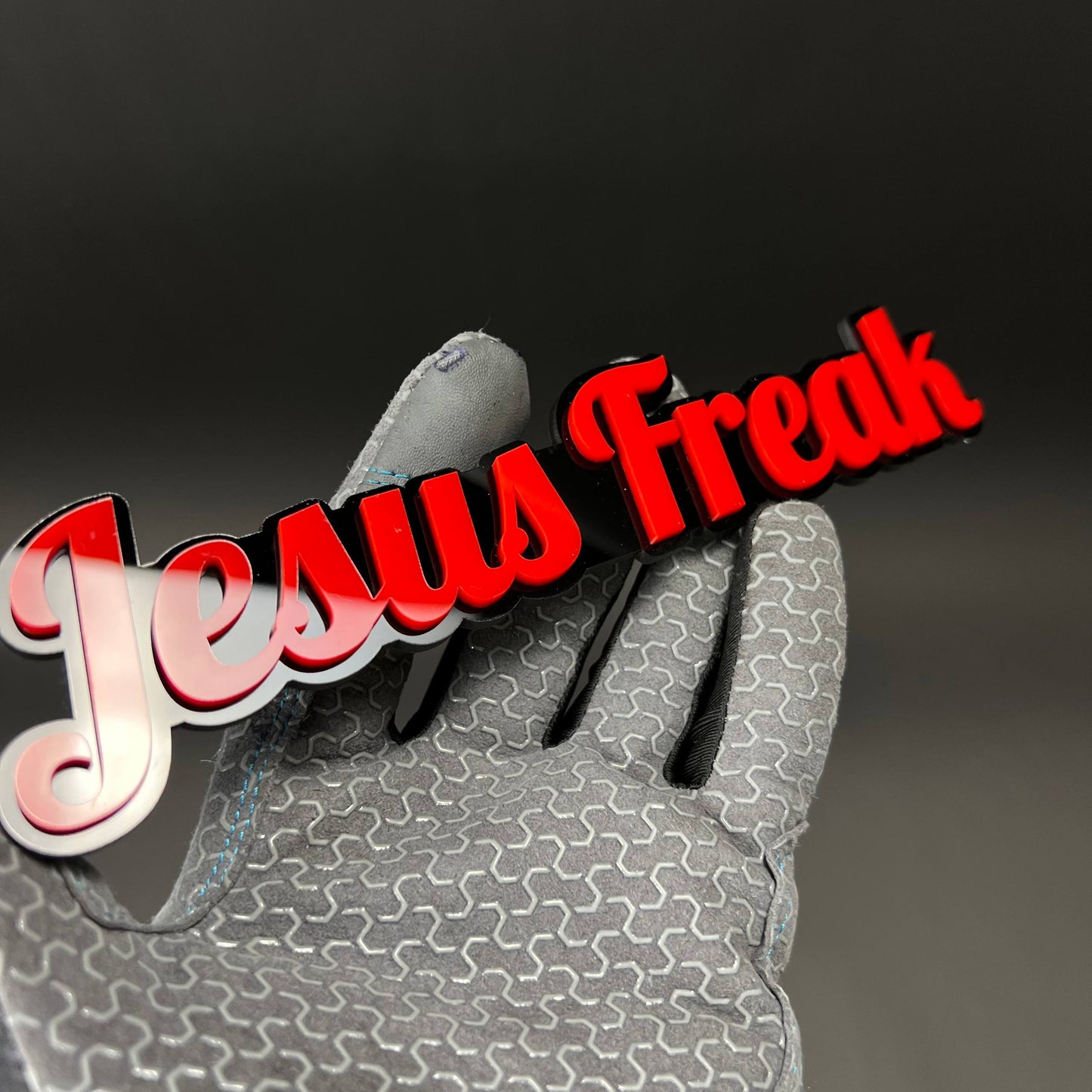1PC Jesus Freak 3D Acrylic Badge - Car Truck Emblem Fender Sticker