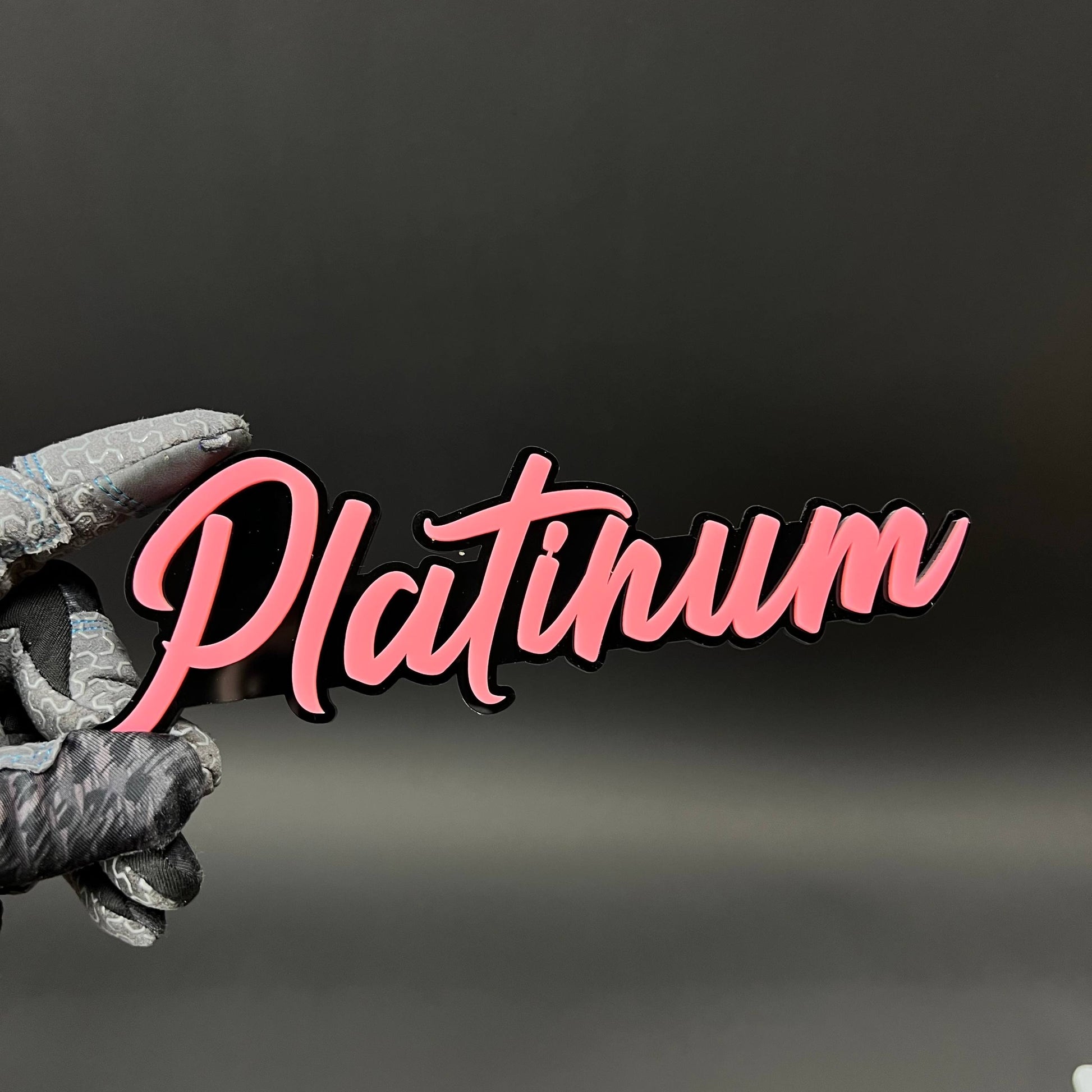 1PC Platinum 3D Acrylic Badge - Car Truck Emblem Fender Tailgate Trunk Sticker