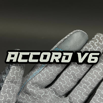 1PC ACCORD V6 3D Acrylic Badge - Car Truck Emblem Fender Tailgate Trunk Sticker