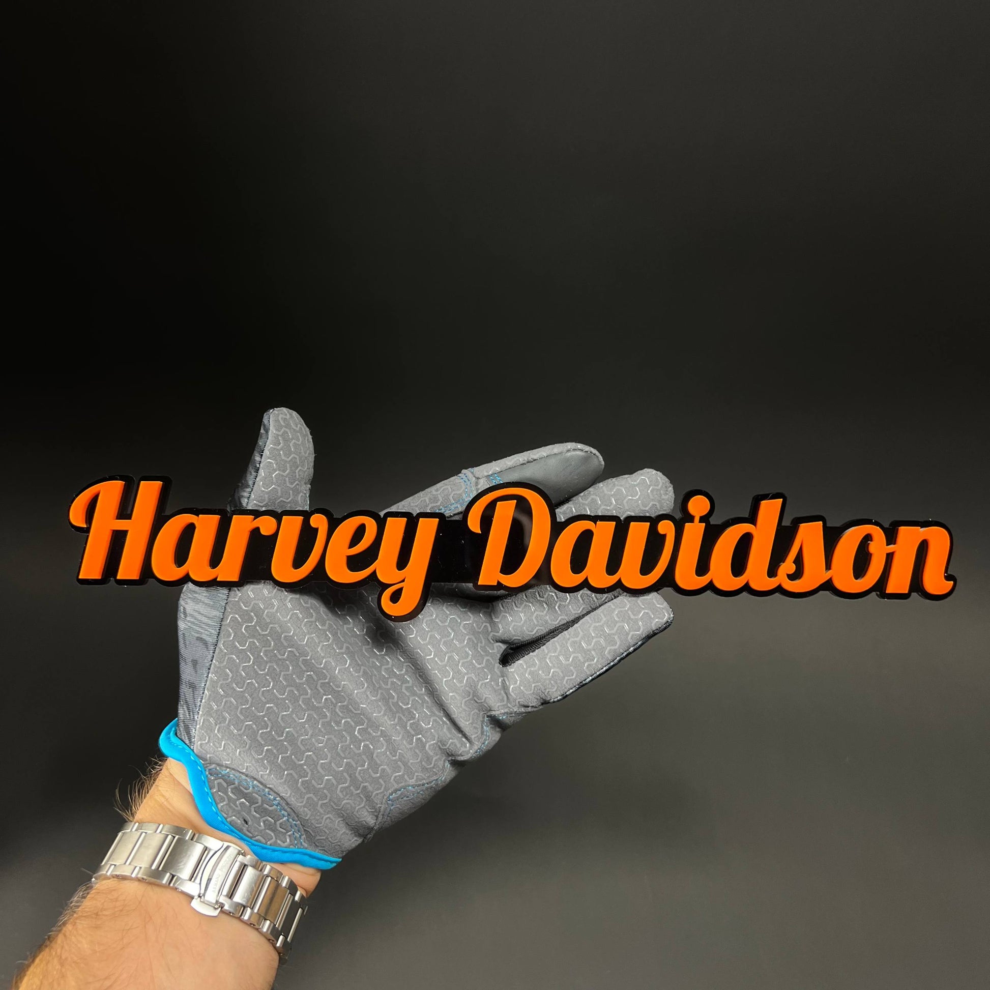 1PC Harvey Davidson 3D Acrylic Badge - Car Truck Emblem Fender Sticker