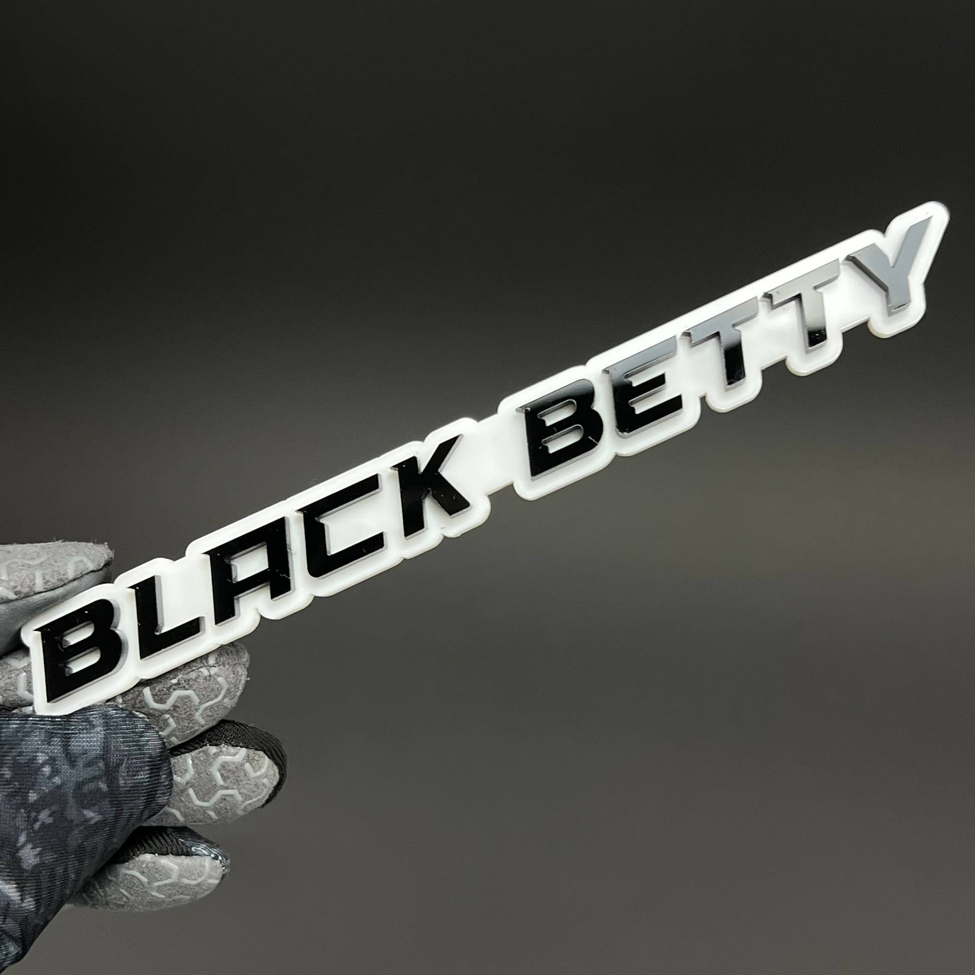 1PC Black Betty 3D Acrylic Badge - Car Truck Emblem Fender Sticker