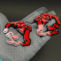 1PC Rampant Lions 3D Acrylic Badge - Car Truck Emblem Fender Sticker