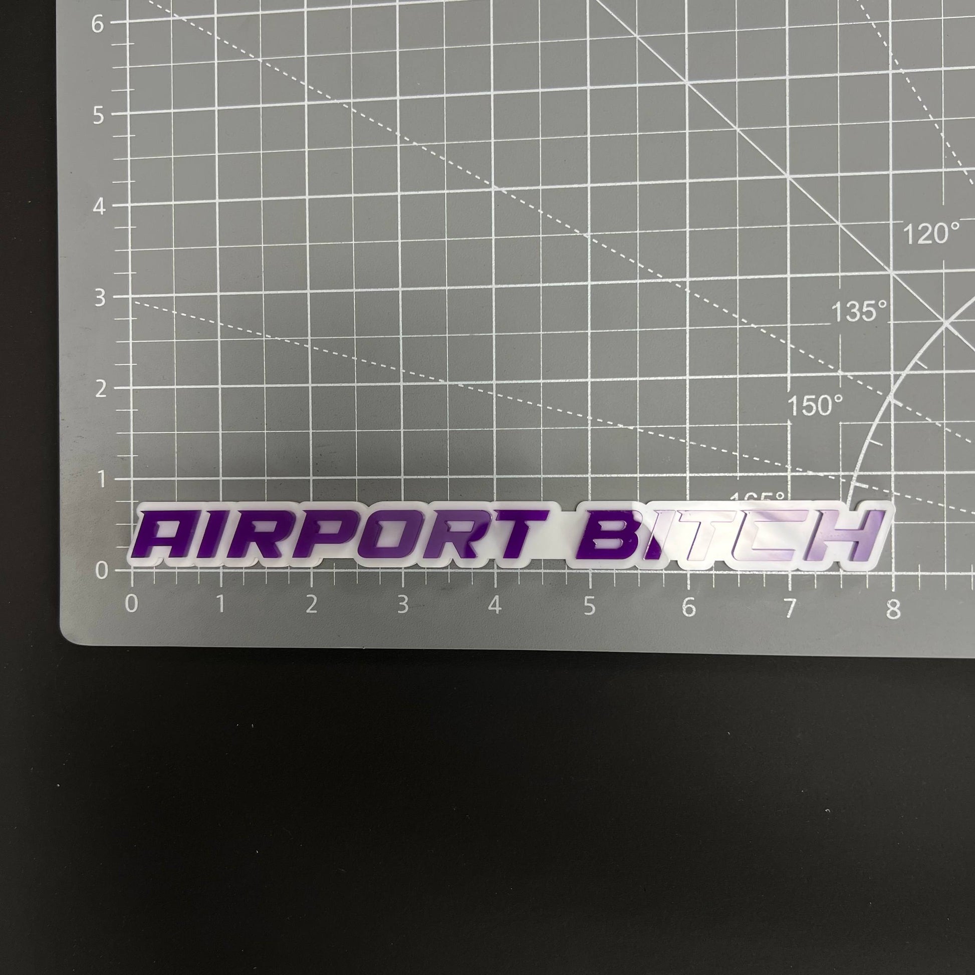 1PC AIRPORT BITCH 3D Acrylic Badge - Car Truck Emblem Fender Sticker