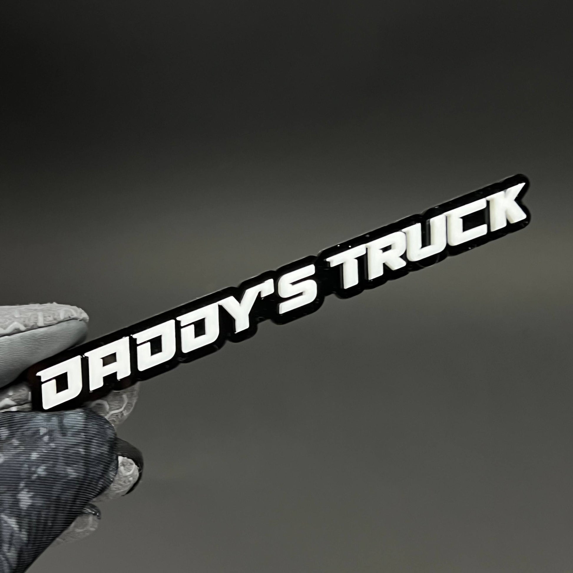 1PC DADDY'S TRUCK 3D Acrylic Badge - Car Truck Emblem Fender Sticker