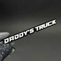 1PC DADDY'S TRUCK 3D Acrylic Badge - Car Truck Emblem Fender Sticker