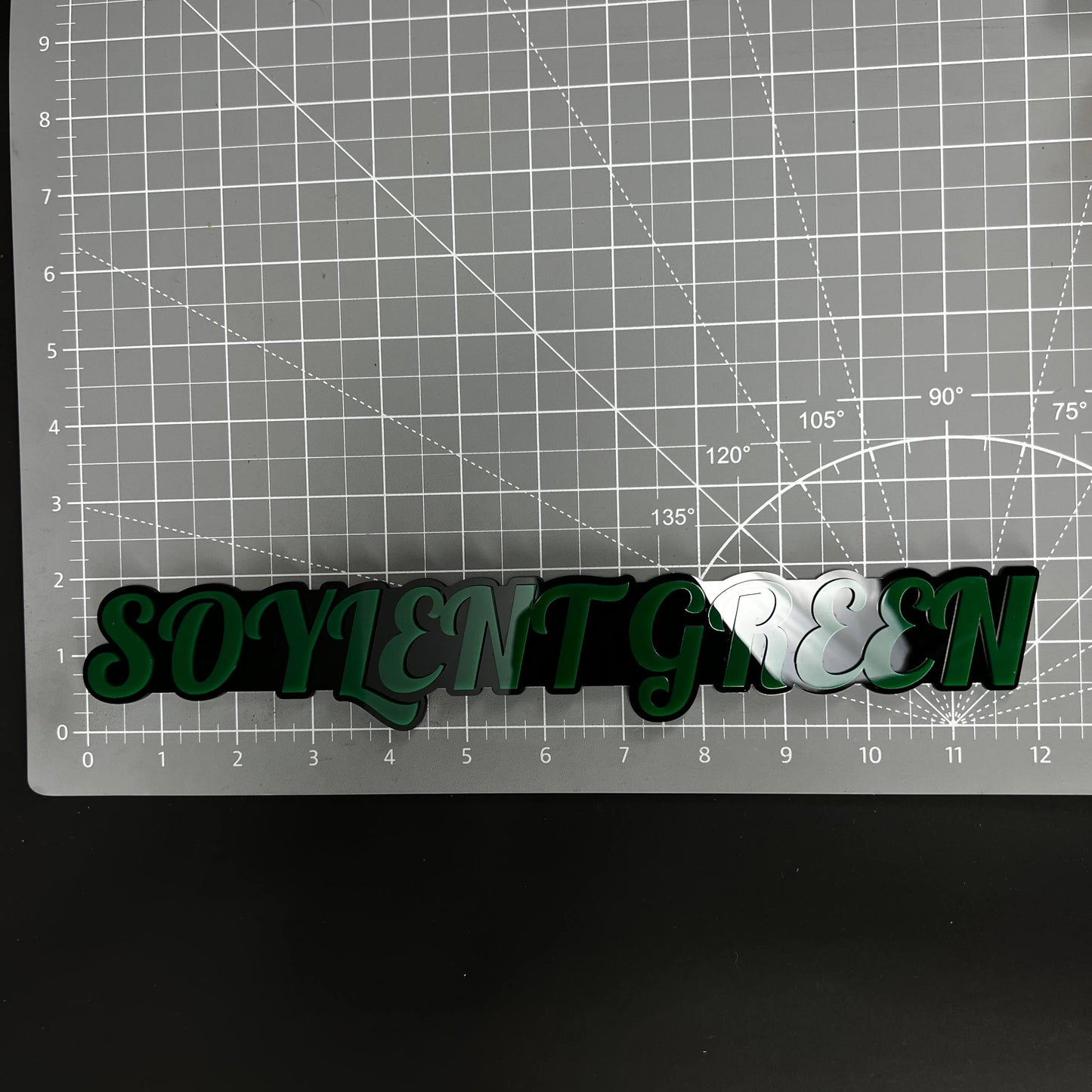 1PC SOYLENT GREEN 3D Acrylic Badge - Car Truck Emblem Fender Sticker