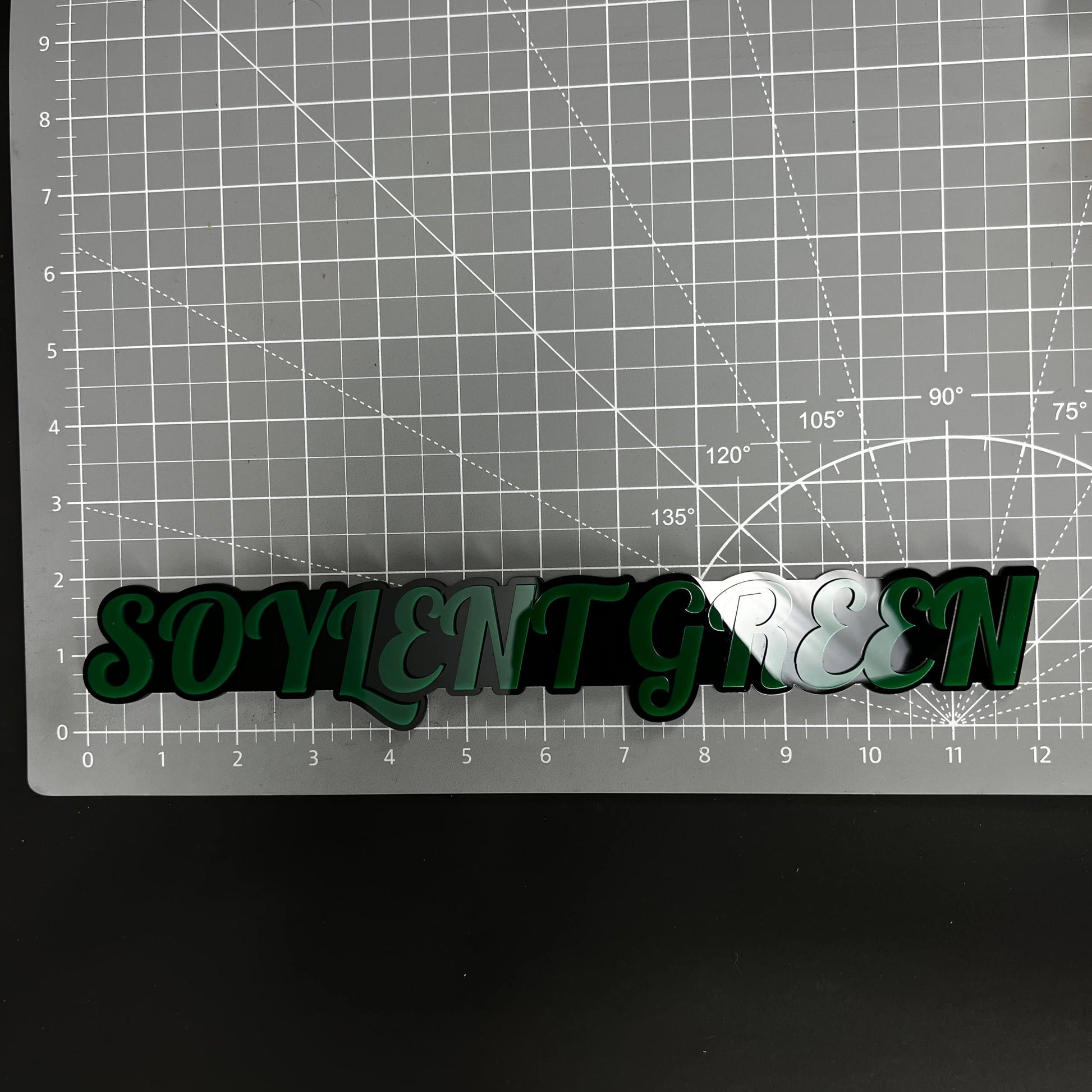 1PC SOYLENT GREEN 3D Acrylic Badge - Car Truck Emblem Fender Sticker