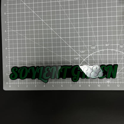 1PC SOYLENT GREEN 3D Acrylic Badge - Car Truck Emblem Fender Sticker