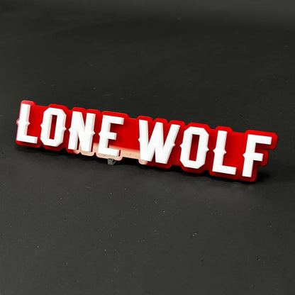 1PC LONE WOLF 3D Acrylic Badge - Car Truck Emblem Fender Tailgate Trunk Sticker