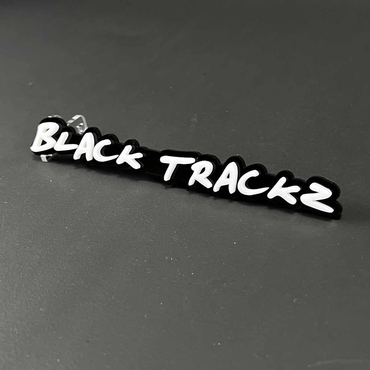 1PC BLACK TRACKZ 3D Acrylic Badge - Car Truck Emblem Fender Sticker