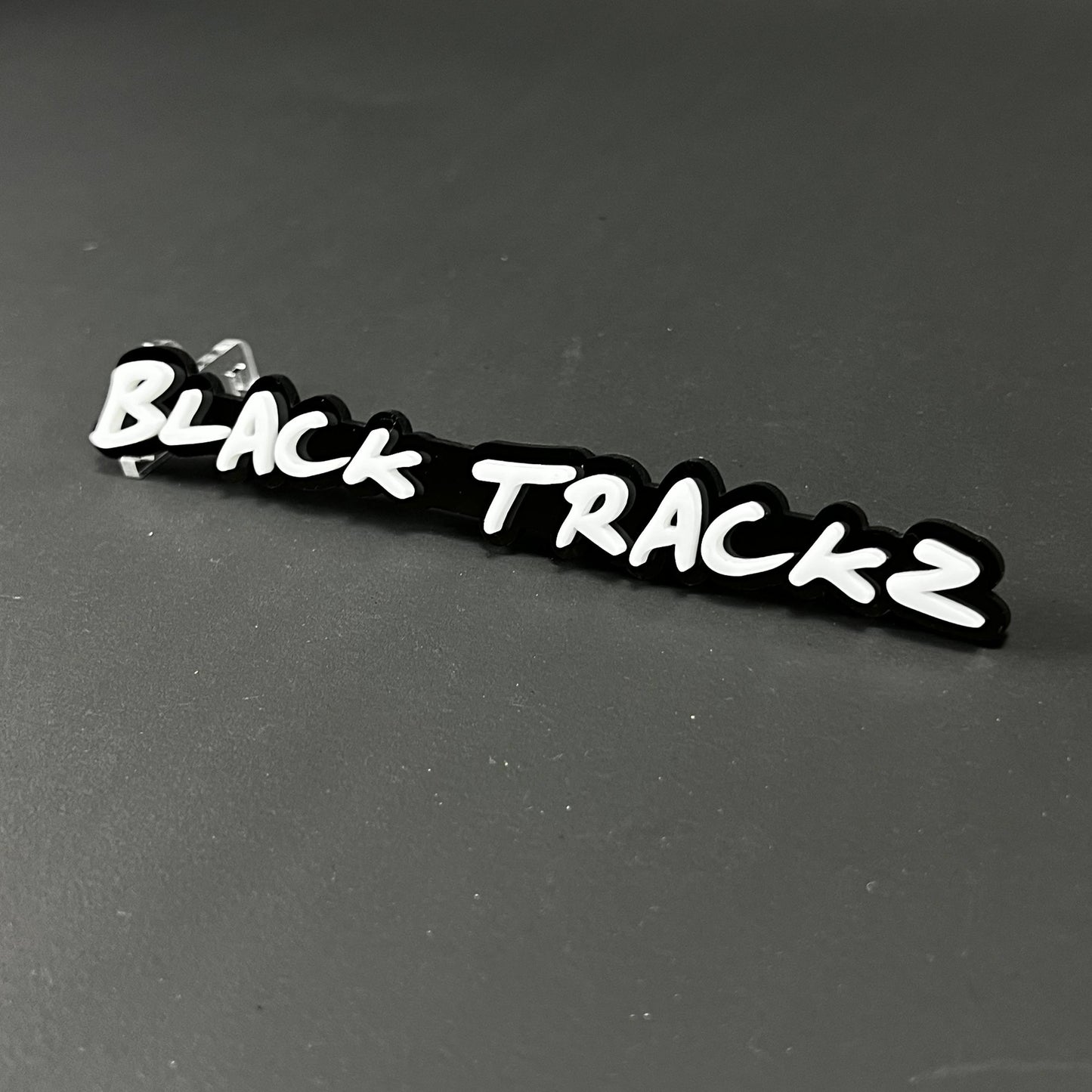 1PC BLACK TRACKZ 3D Acrylic Badge - Car Truck Emblem Fender Sticker