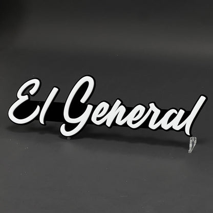 1PC El General 3D Acrylic Badge - Car Truck Emblem Fender Tailgate Trunk Sticker