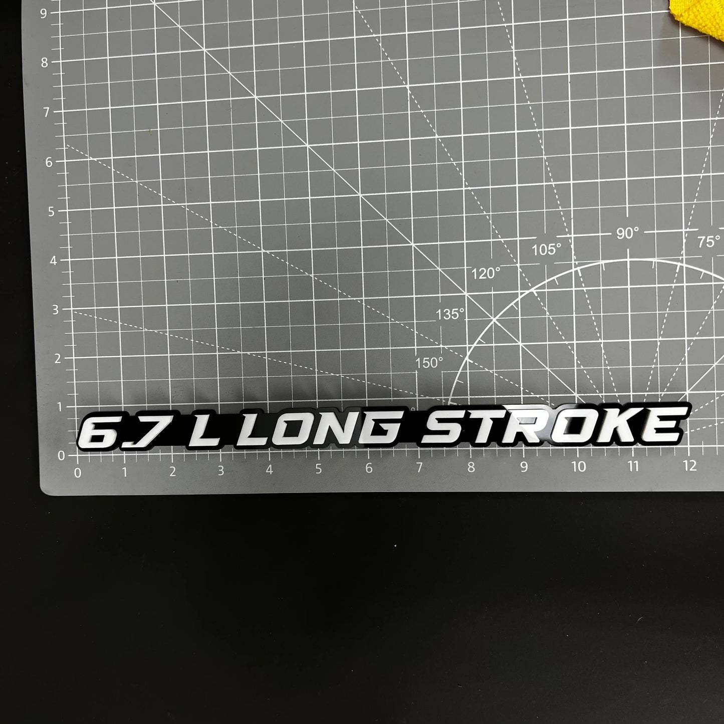 1PC 6.7 L LONG STROKE 3D Acrylic Badge - Car Truck Emblem Fender Sticker