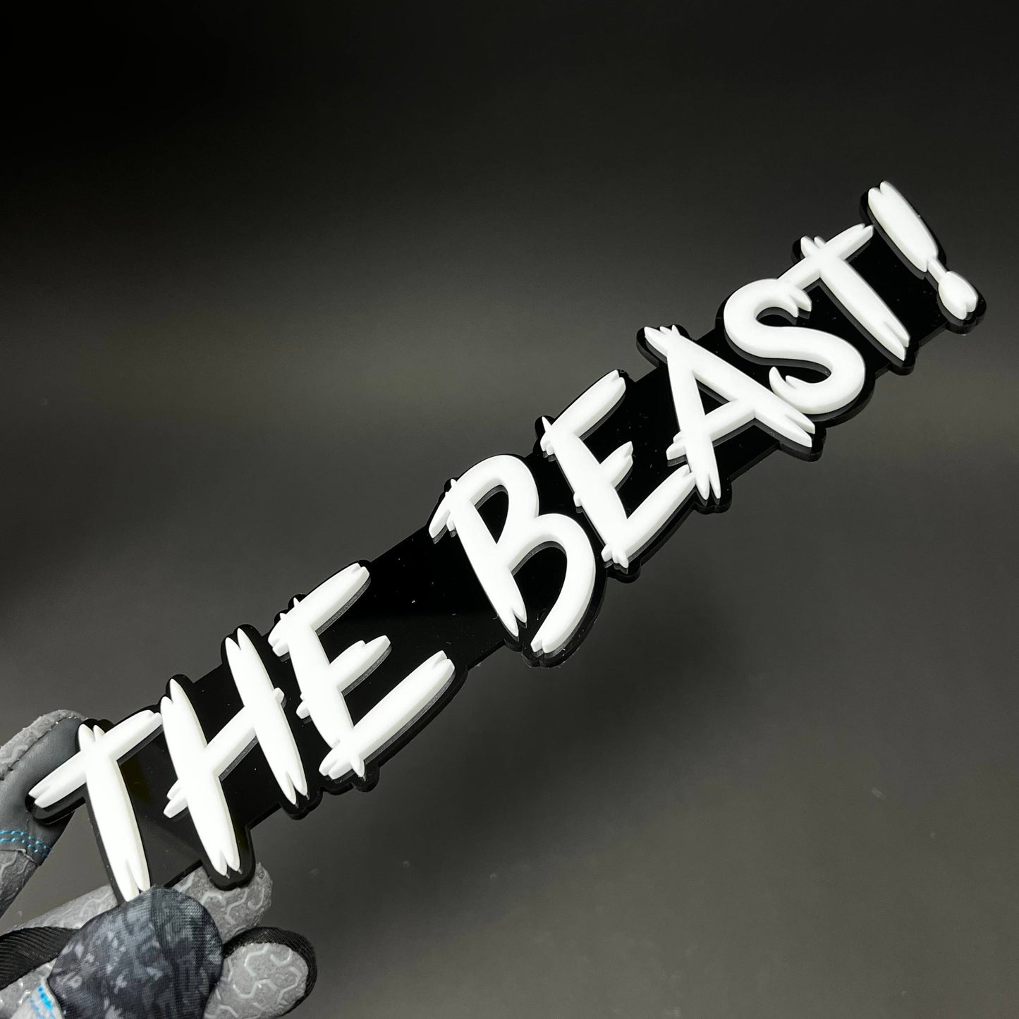 1PC THE BEAST! 3D Acrylic Badge - Car Truck Emblem Fender Tailgate Trunk Sticker
